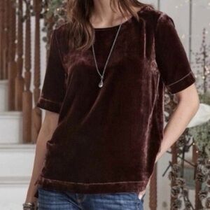 Sundance Velvet Forever Blouse in Chocolate Brown